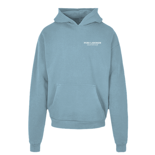 Collector Hoodie - White on Blue