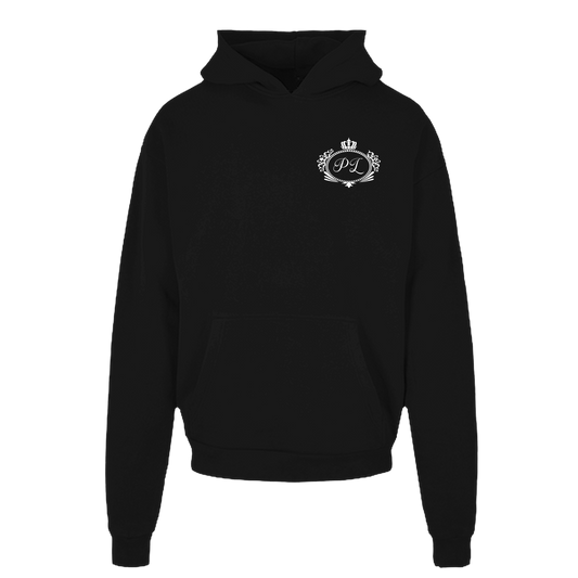 Crown Hoodie - White on Black