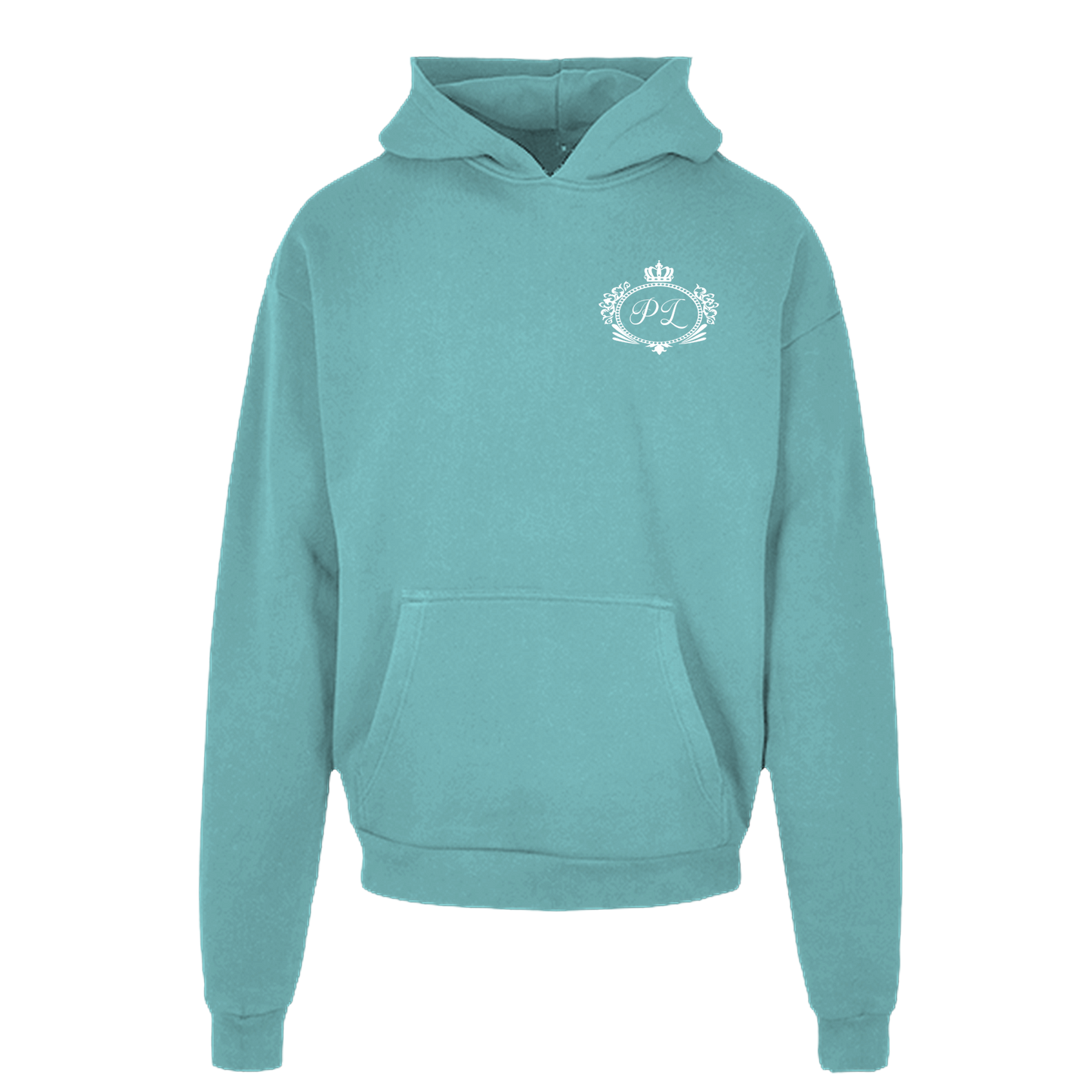 Crown Hoodie - White on Blue